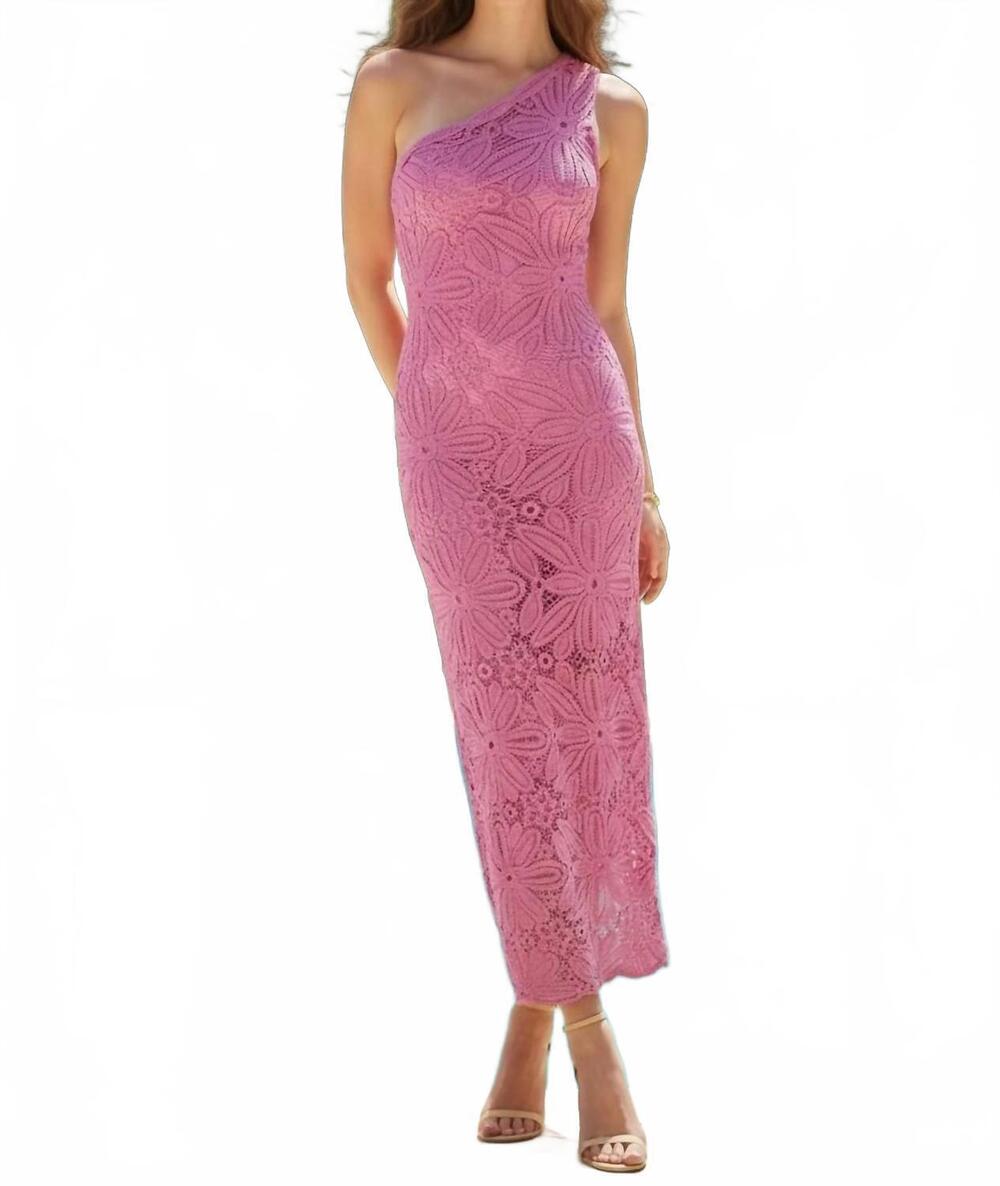 NEW LENA crochet maxi dress in pink